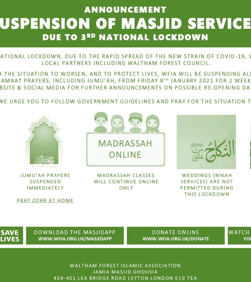 Suspension of Masjid Services Due to Lockdown3