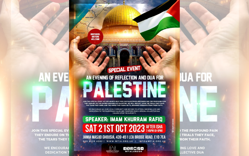 An Evening Of Reflection & Dua For Palestine